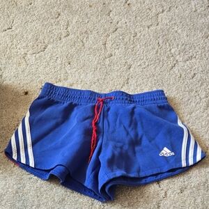 Adidas Royal Blue Shorts with Red Accent